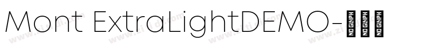 Mont ExtraLightDEMO字体转换